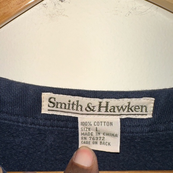 Vintage Smith & Hawken Fleece Lined Round Neck Pleated Pearl Snap Maxi Dress LG - Picture 3 of 7